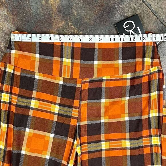 NWT Mlle Gabrielle Women’s Fall Plaid Pull-on Leggings 1X - Picture 2 of 10